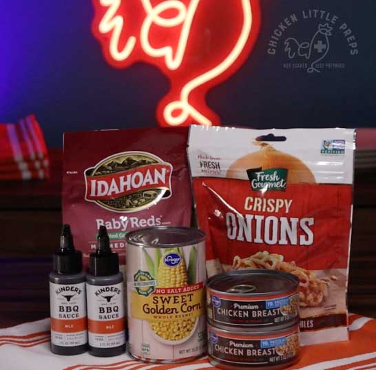 Barbecue-Breakdown-Bowl-Ingredients-Shelf-Stable-Grid-Down-Recipes-Chicken-Little-Preps